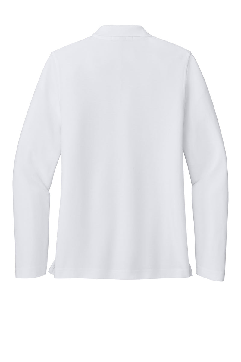 Port Authority Women's Silk Touch Long Sleeve Polo - White