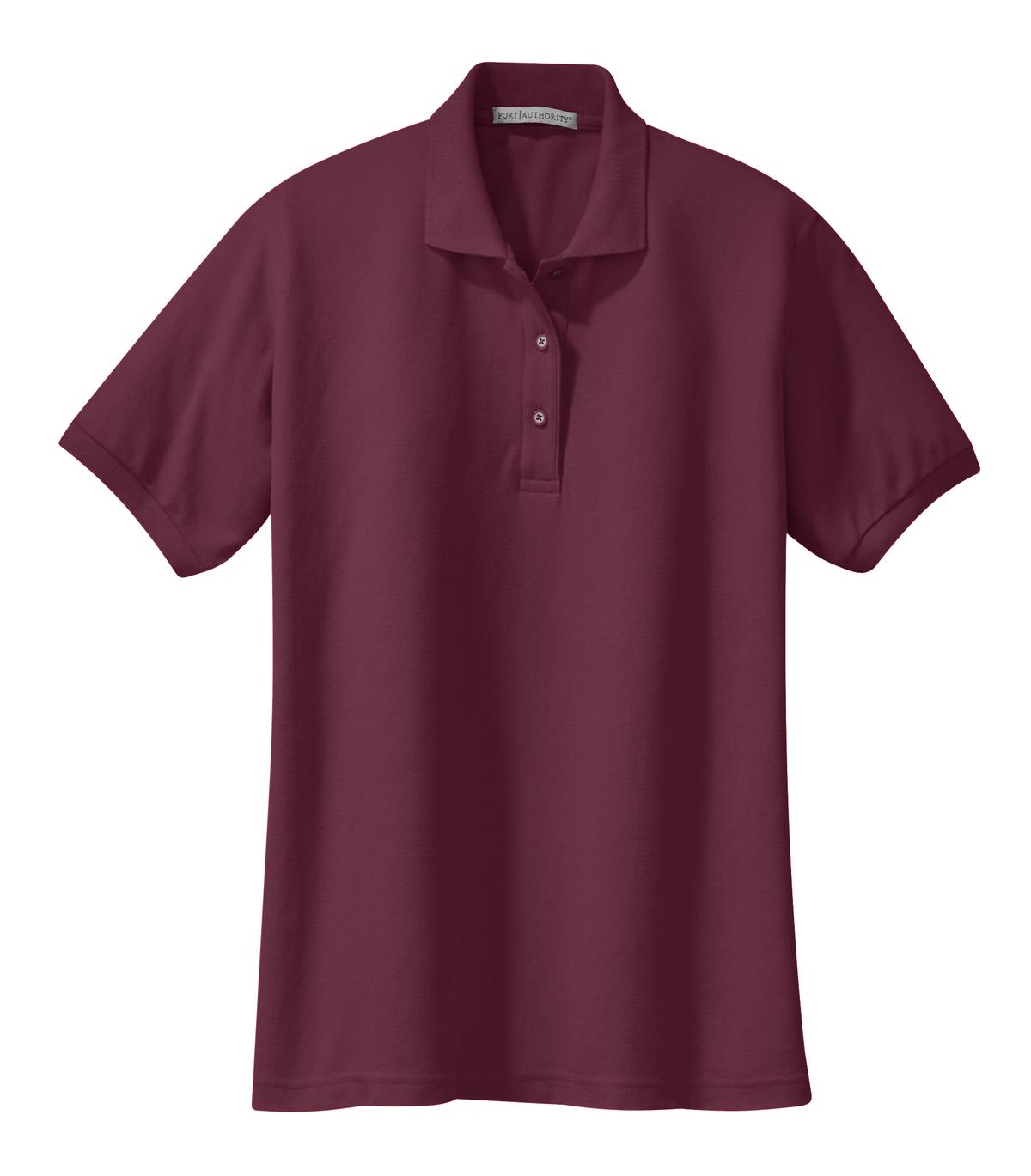 Port Authority Women's Silk Touch Polo - Burgundy