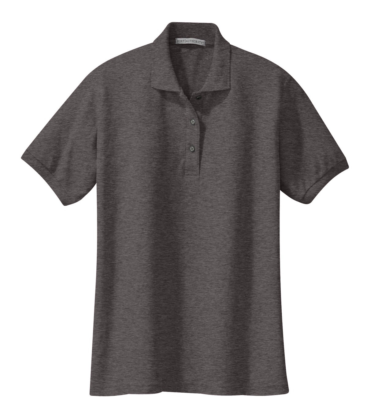 Port Authority Women's Silk Touch Polo - Charcoal Heather Grey