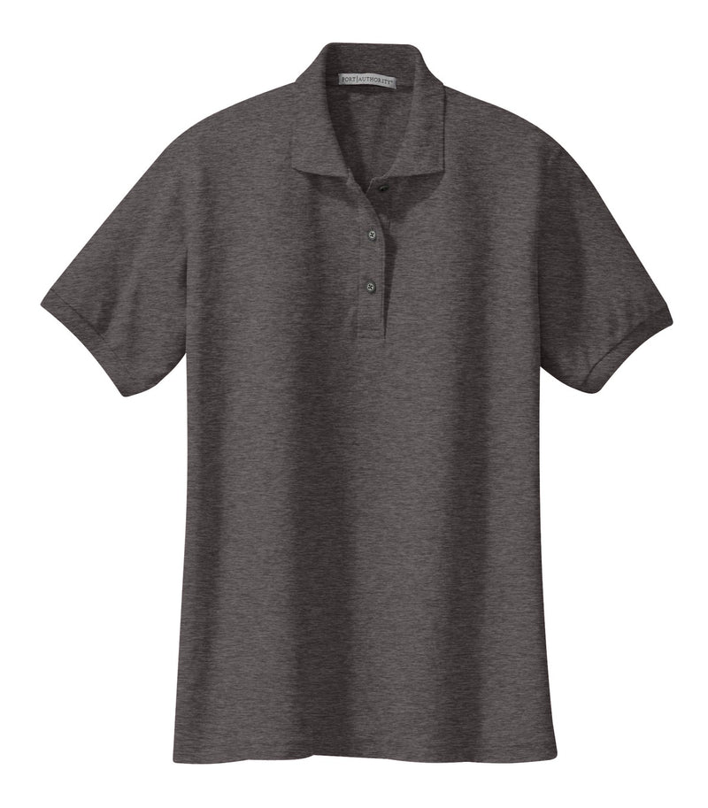 Port Authority Women's Silk Touch Polo - Charcoal Heather Grey