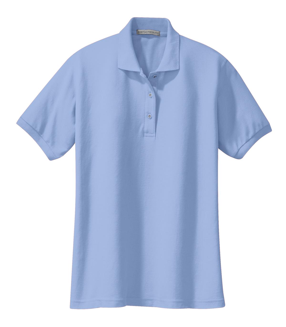 Port Authority Women's Silk Touch Polo - Light Blue