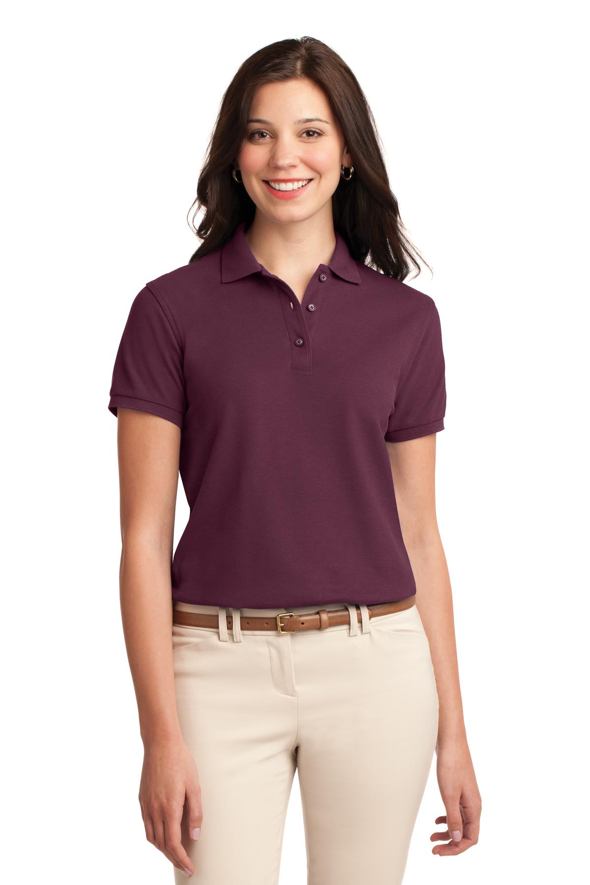 Port Authority Women's Silk Touch Polo - Maroon