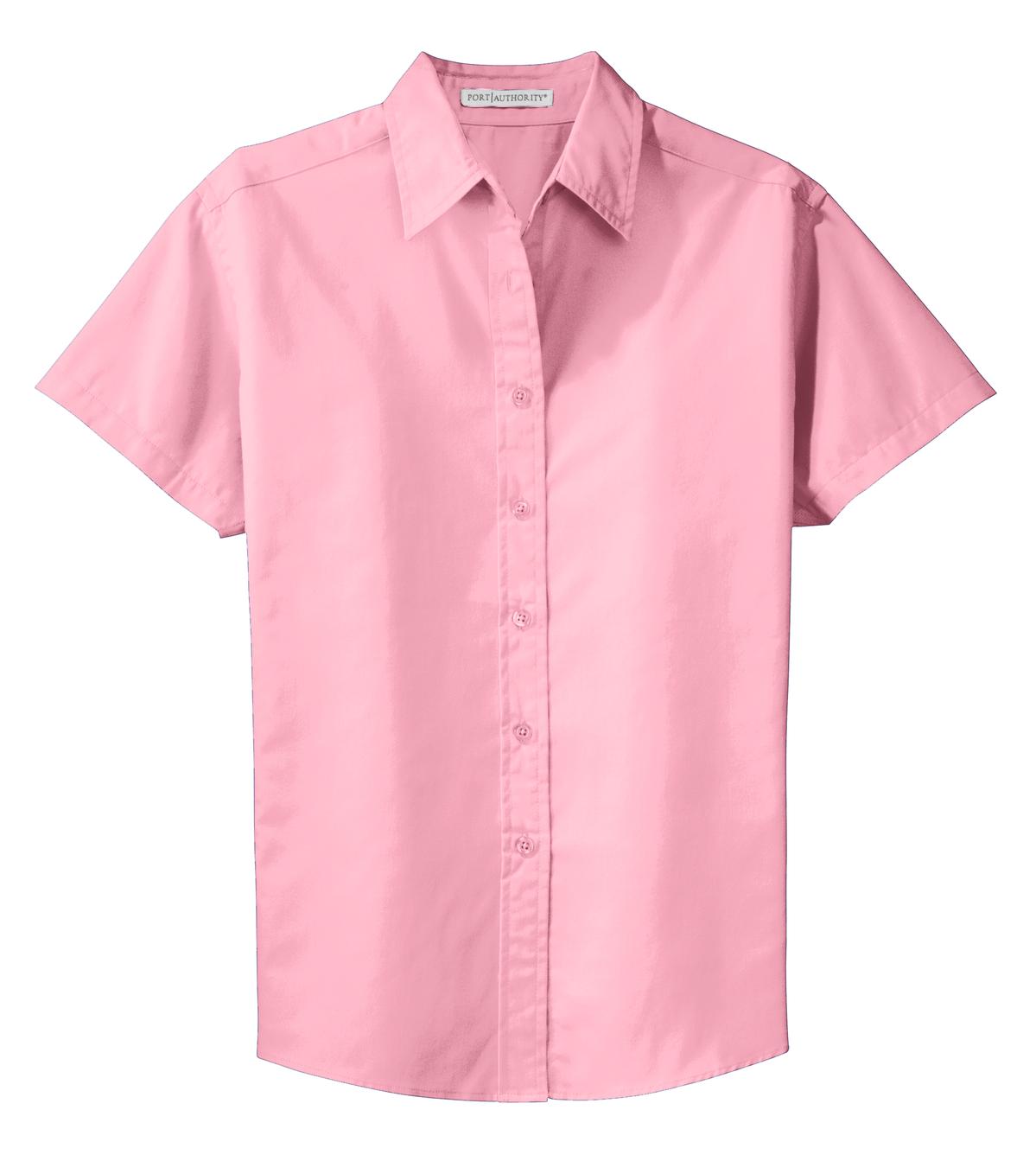 Port Authority Women's Short Sleeve Easy Care  Shirt - Light Pink