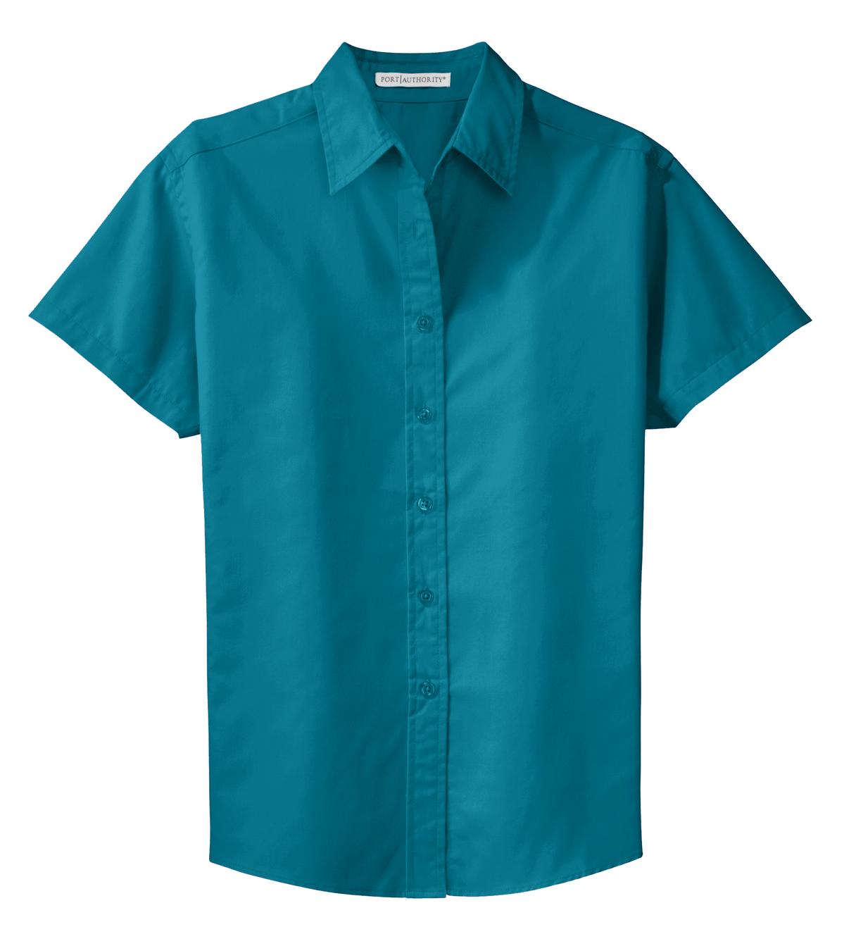 Port Authority Women's Short Sleeve Easy Care  Shirt - Teal Green
