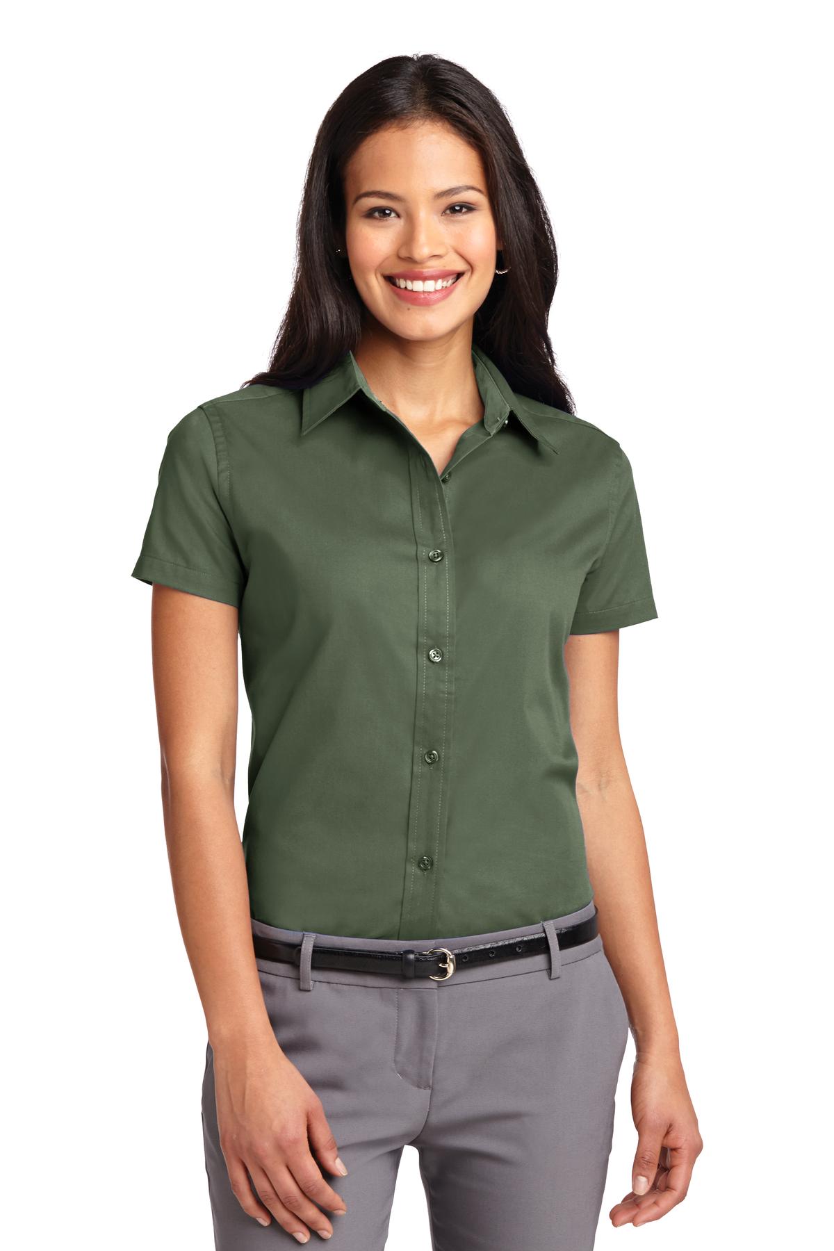 Port Authority Women's Short Sleeve Easy Care  Shirt - Clover Green