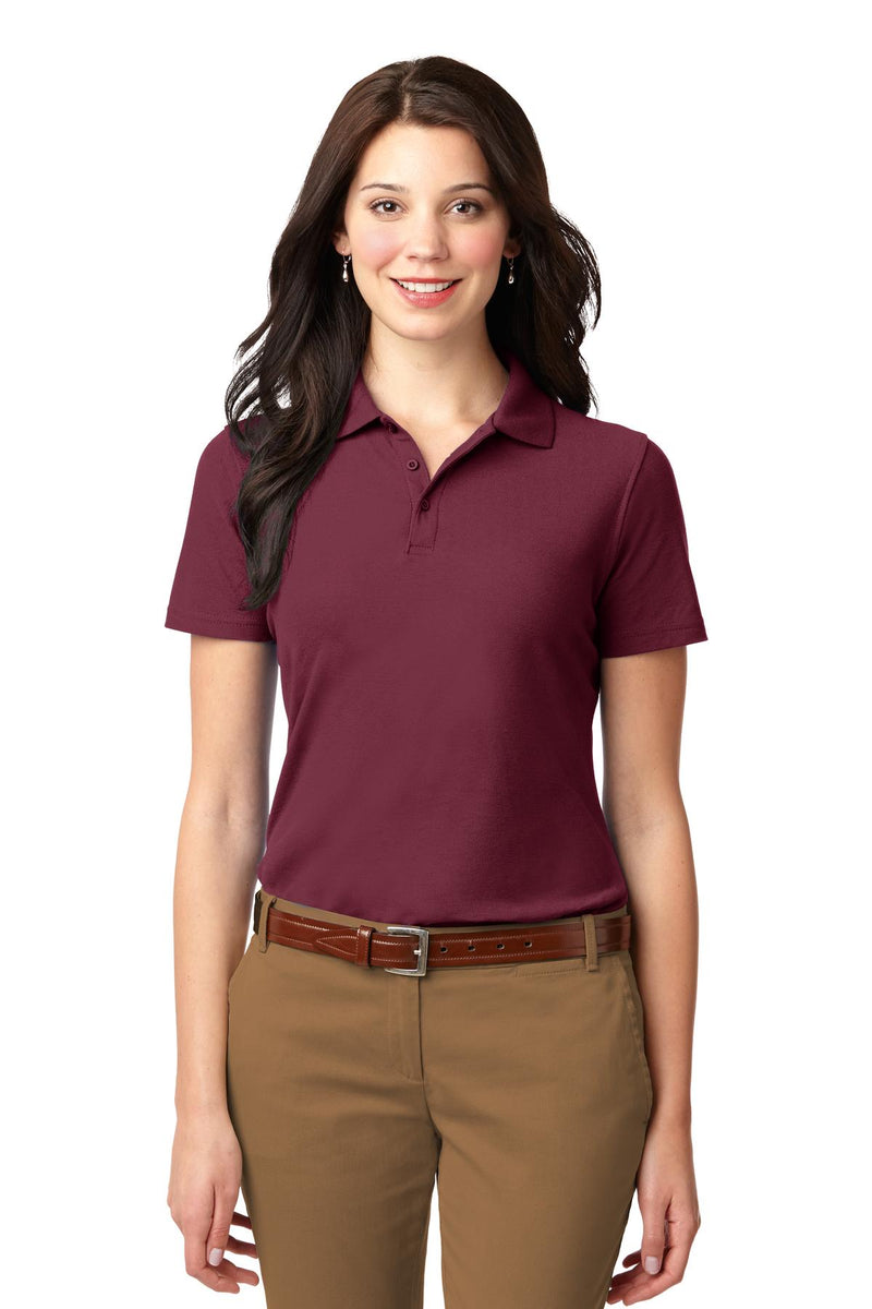 Port Authority Women's Stain-Resistant Polo - Burgundy
