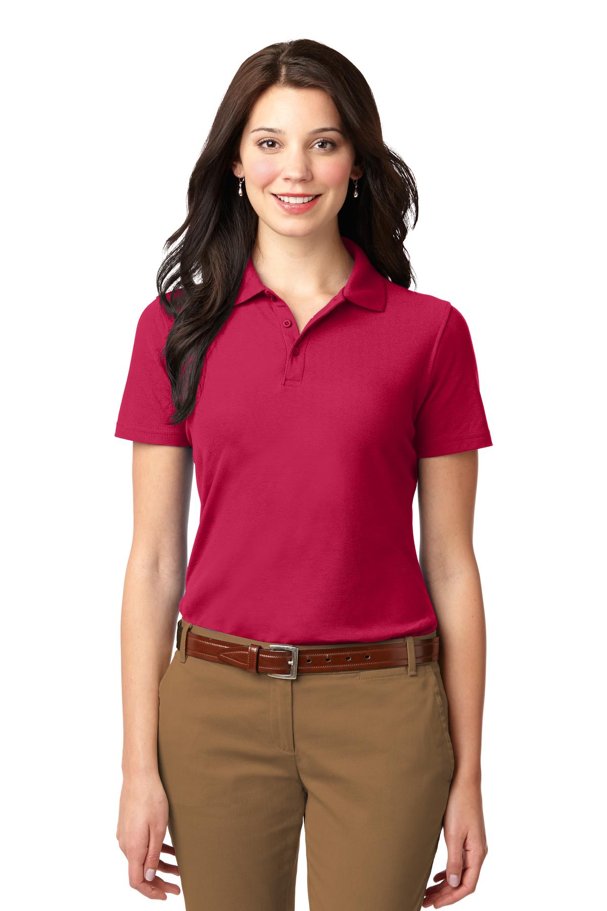 Port Authority Women's Stain-Resistant Polo - Red