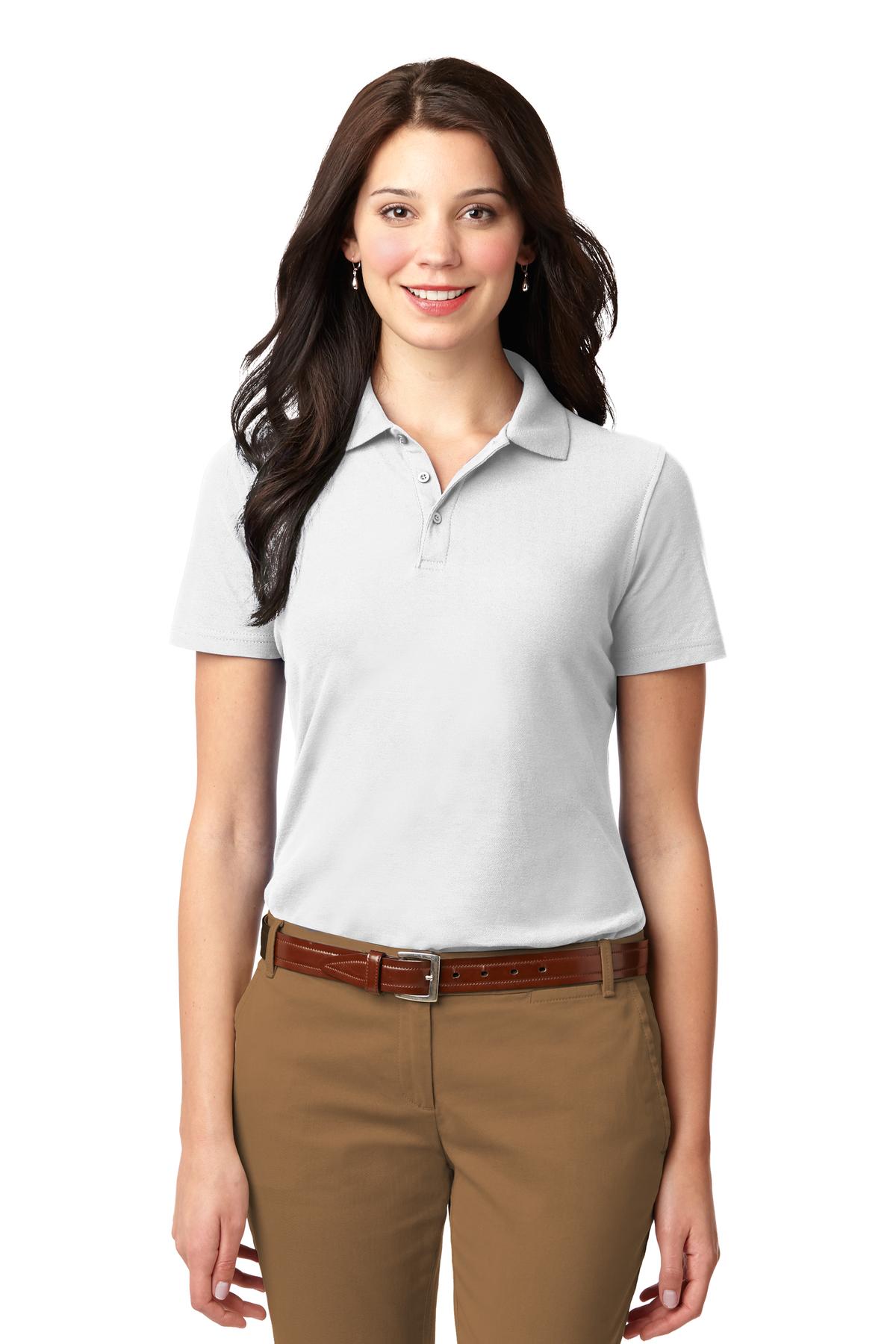 Port Authority Women's Stain-Resistant Polo - White