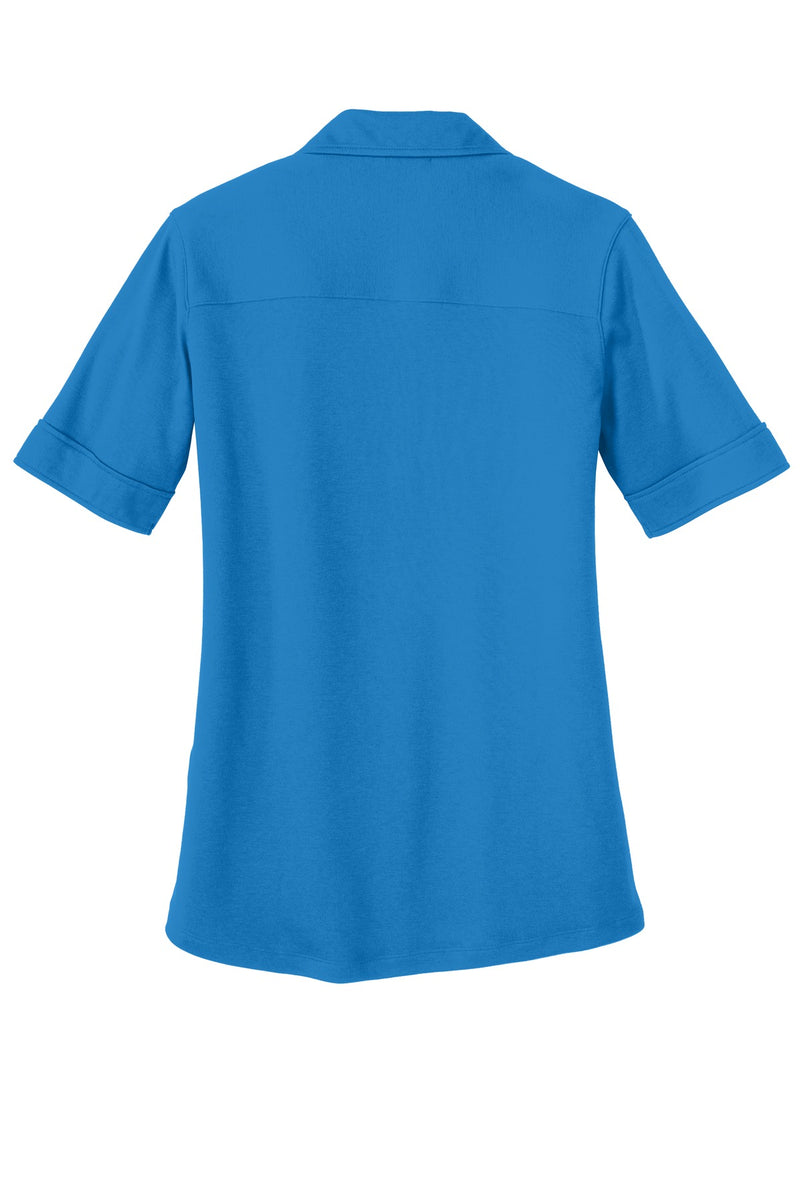 Port Authority Ladies Silk Touch Interlock Performance Polo - Brilliant Blue