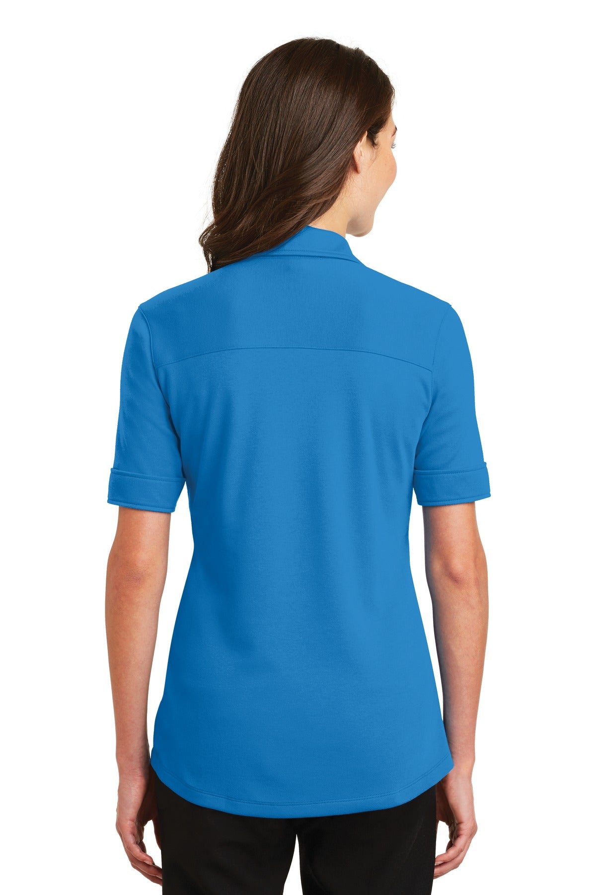 Port Authority Ladies Silk Touch Interlock Performance Polo - Brilliant Blue