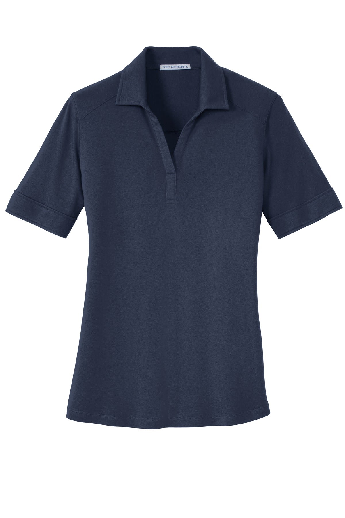 Port Authority Ladies Silk Touch Interlock Performance Polo - Navy