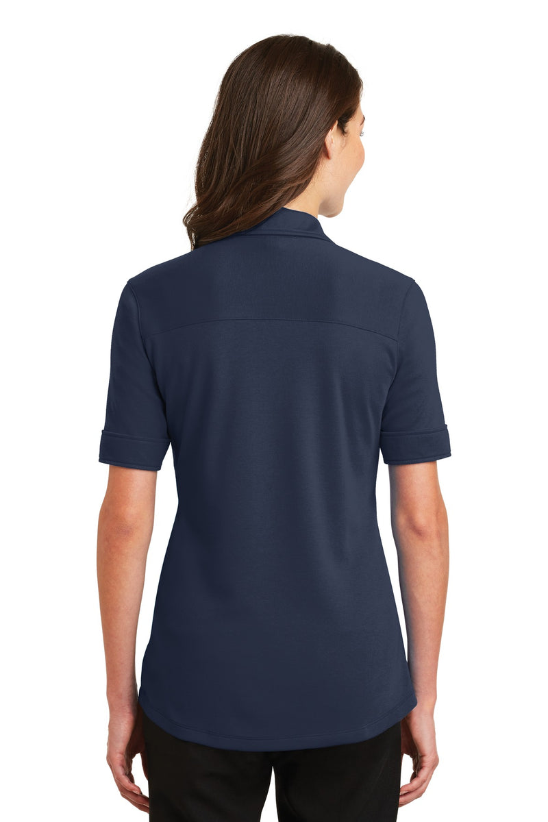 Port Authority Ladies Silk Touch Interlock Performance Polo - Navy