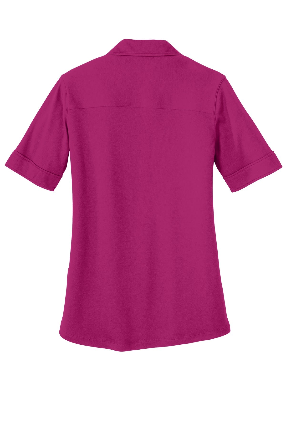 Port Authority Ladies Silk Touch Interlock Performance Polo - Pink Azalea
