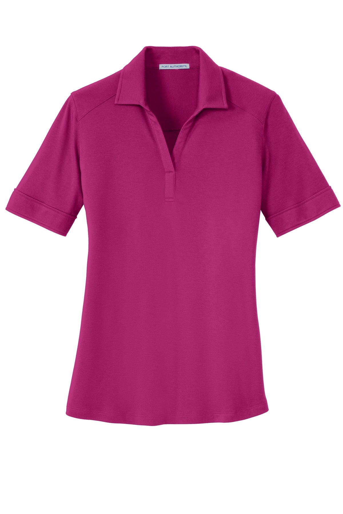 Port Authority Ladies Silk Touch Interlock Performance Polo - Pink Azalea