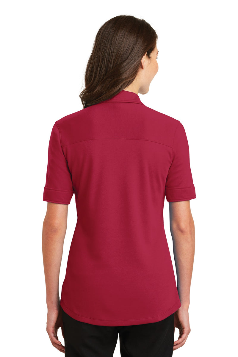 Port Authority Ladies Silk Touch Interlock Performance Polo - Rich Red