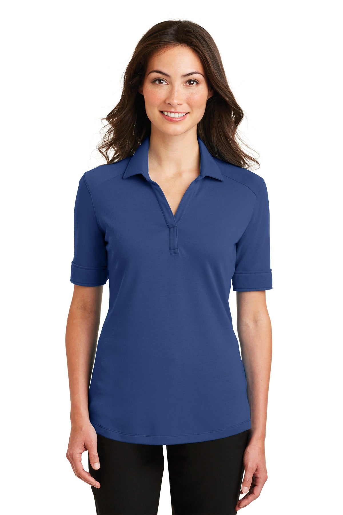 Port Authority Ladies Silk Touch Interlock Performance Polo - Royal