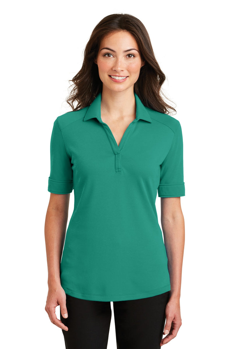 Port Authority Ladies Silk Touch Interlock Performance Polo - Verdant Green