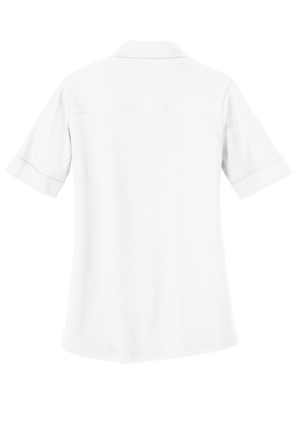 Port Authority Ladies Silk Touch Interlock Performance Polo - White