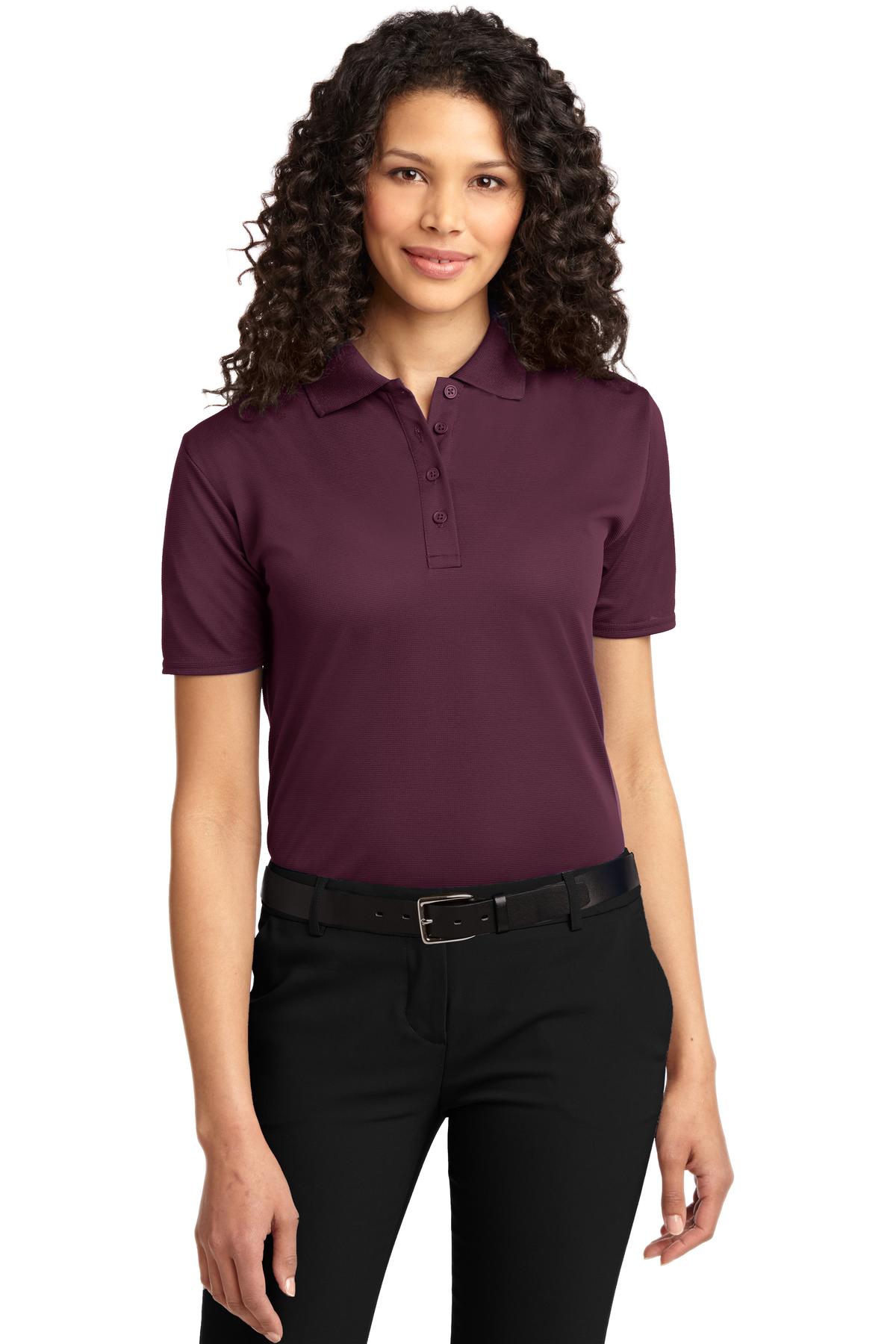 Port Authority Women's Dry Zone Ottoman Polo - Maroon