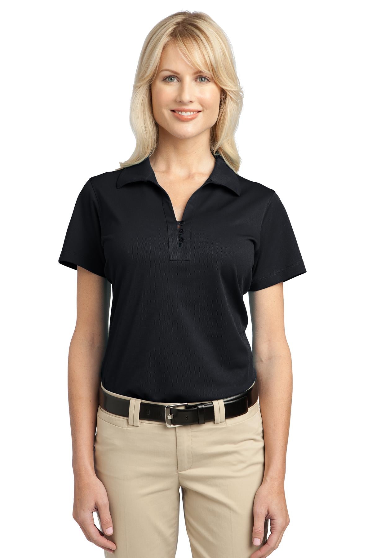 Port Authority Women's Tech Pique Polo - Black