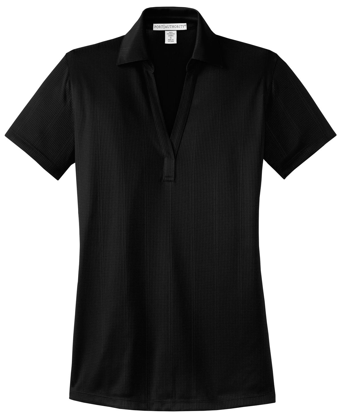 Port Authority Women's Performance Fine Jacquard Polo - Black