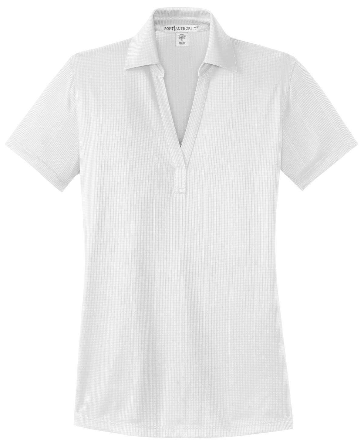 Port Authority Women's Performance Fine Jacquard Polo - White