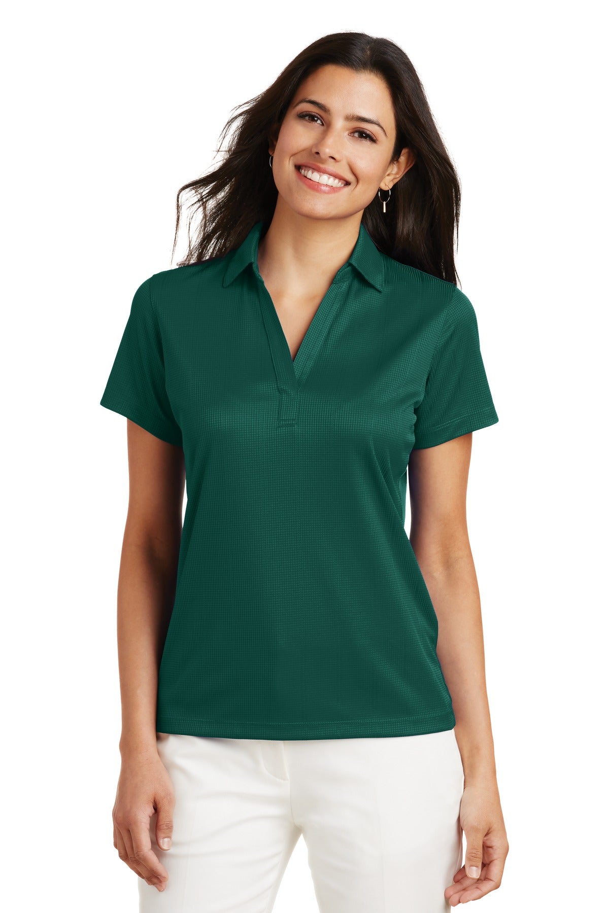 Port Authority Women's Performance Fine Jacquard Polo - Green Glen