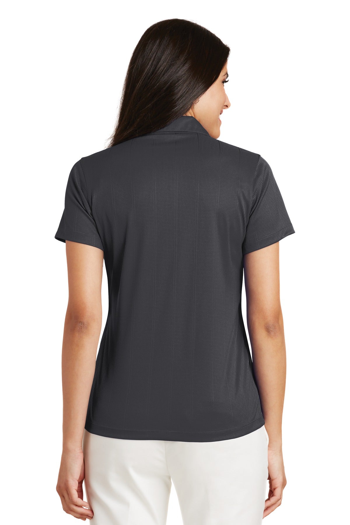 Port Authority Women's Performance Fine Jacquard Polo - Grey Smoke