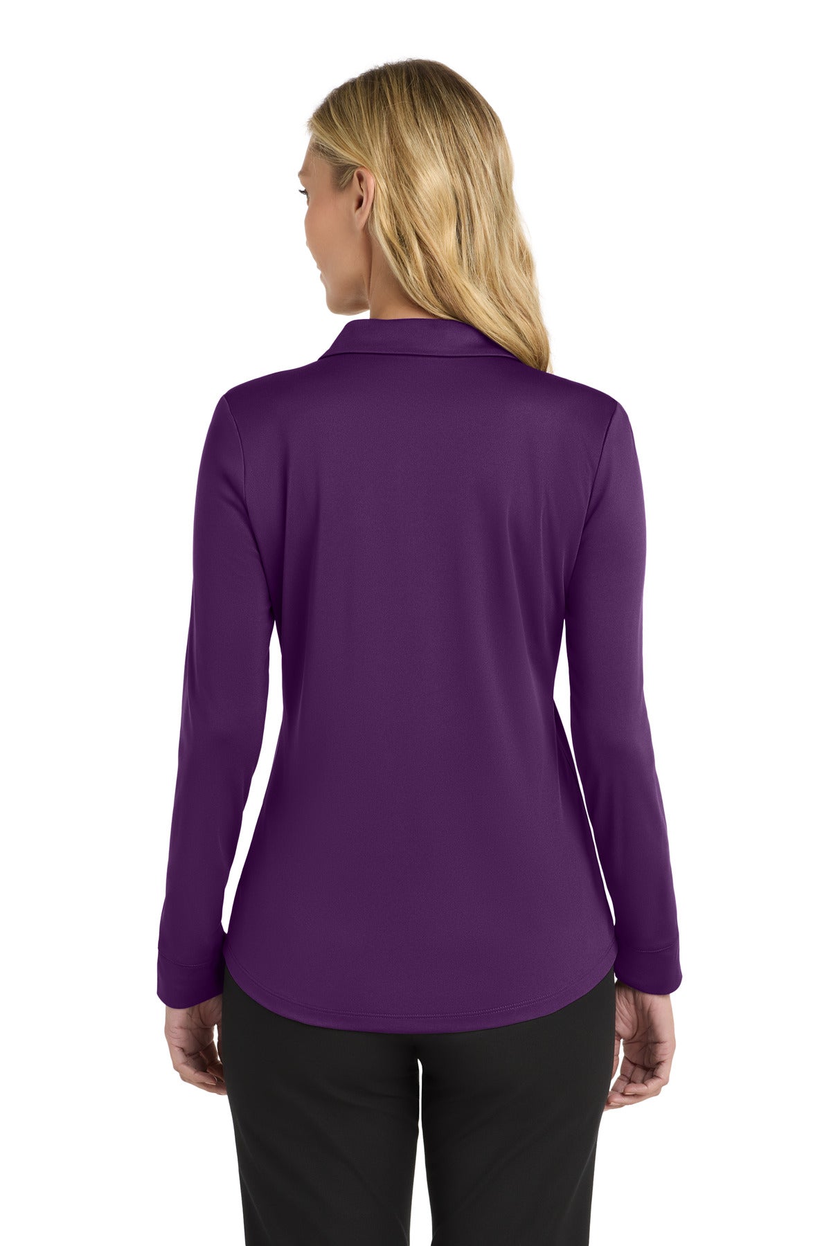 Port Authority  Women's Silk Touch   Performance Long Sleeve Polo - Bright Purple