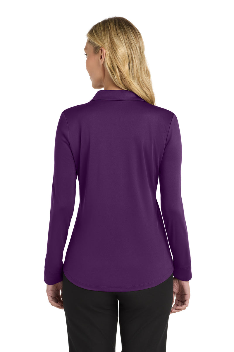 Port Authority  Women's Silk Touch   Performance Long Sleeve Polo - Bright Purple
