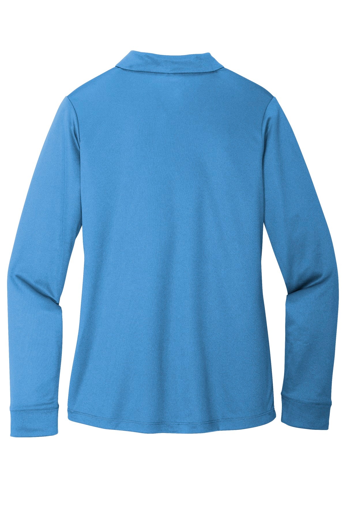 Port Authority  Women's Silk Touch   Performance Long Sleeve Polo - Carolina Blue