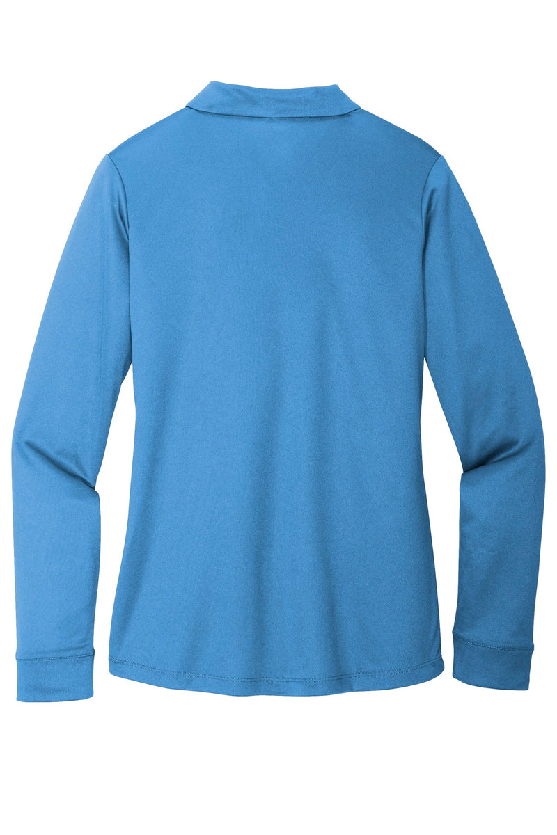 Port Authority  Women's Silk Touch   Performance Long Sleeve Polo - Carolina Blue