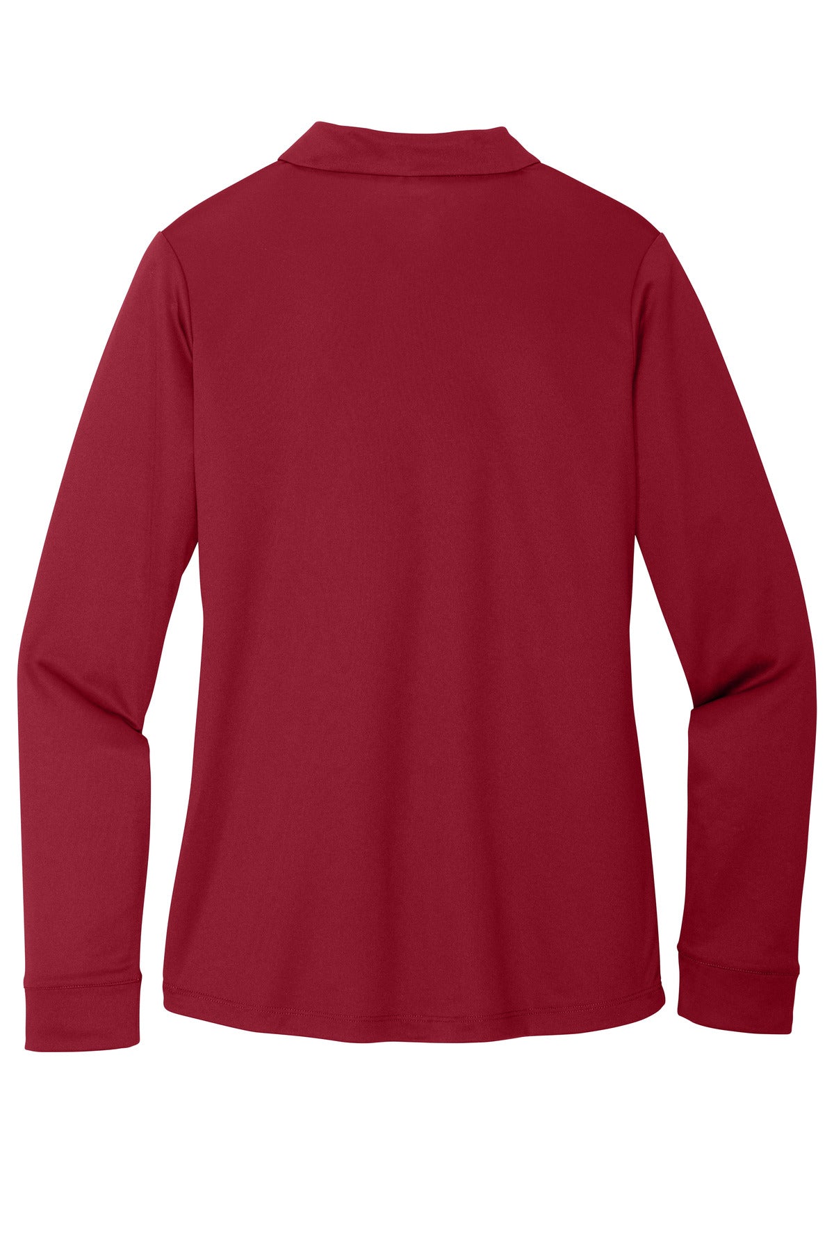 Port Authority  Women's Silk Touch   Performance Long Sleeve Polo - Red