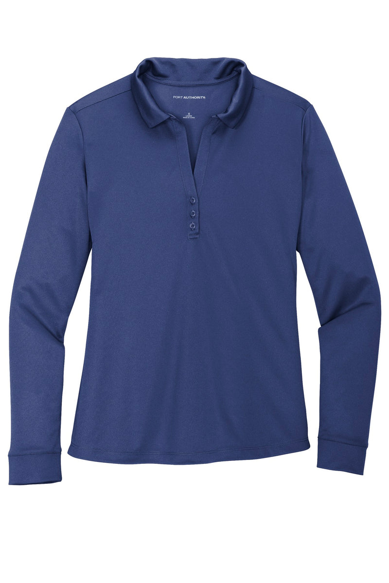 Port Authority  Women's Silk Touch   Performance Long Sleeve Polo - Royal