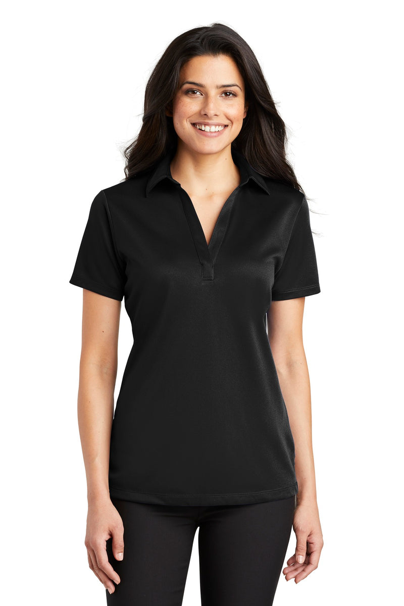 Port Authority Women's Silk Touch Performance Polo - Black
