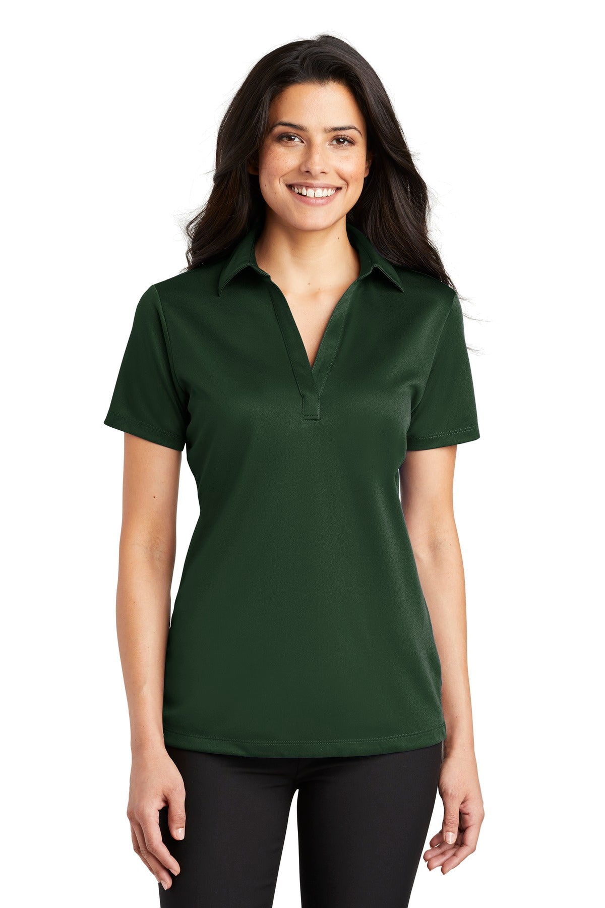 Port Authority Women's Silk Touch Performance Polo - Dark Green