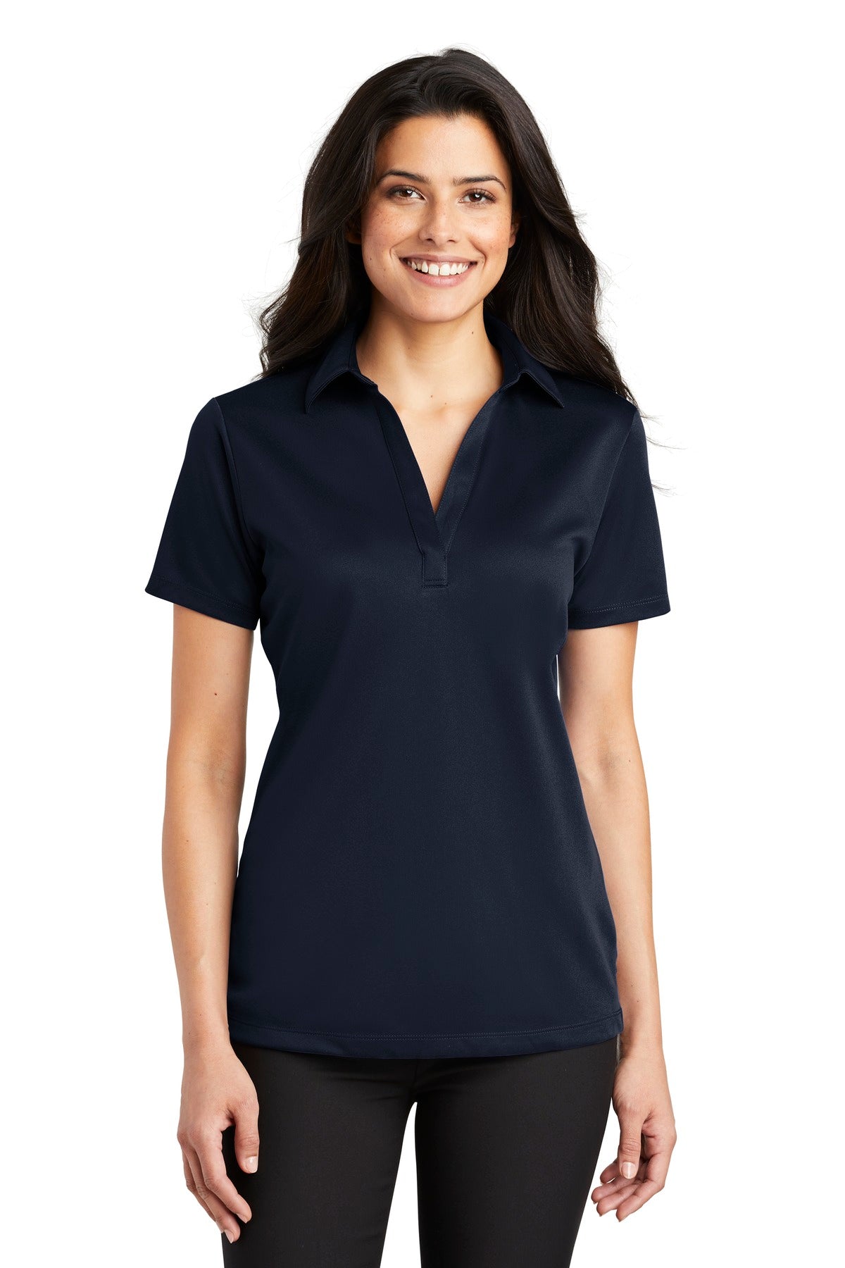 Port Authority Women's Silk Touch Performance Polo - Navy