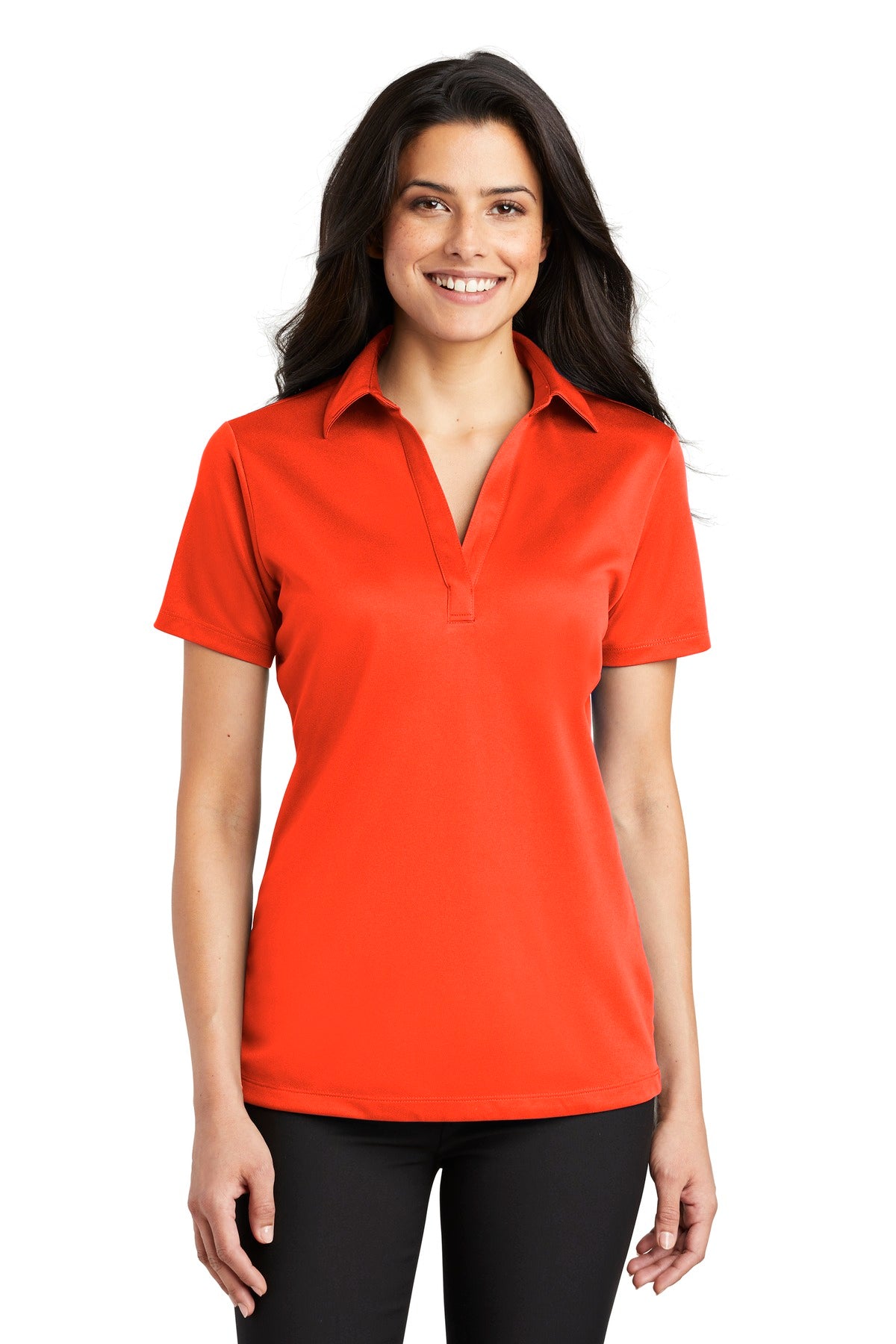 Port Authority Women's Silk Touch Performance Polo - Neon Orange