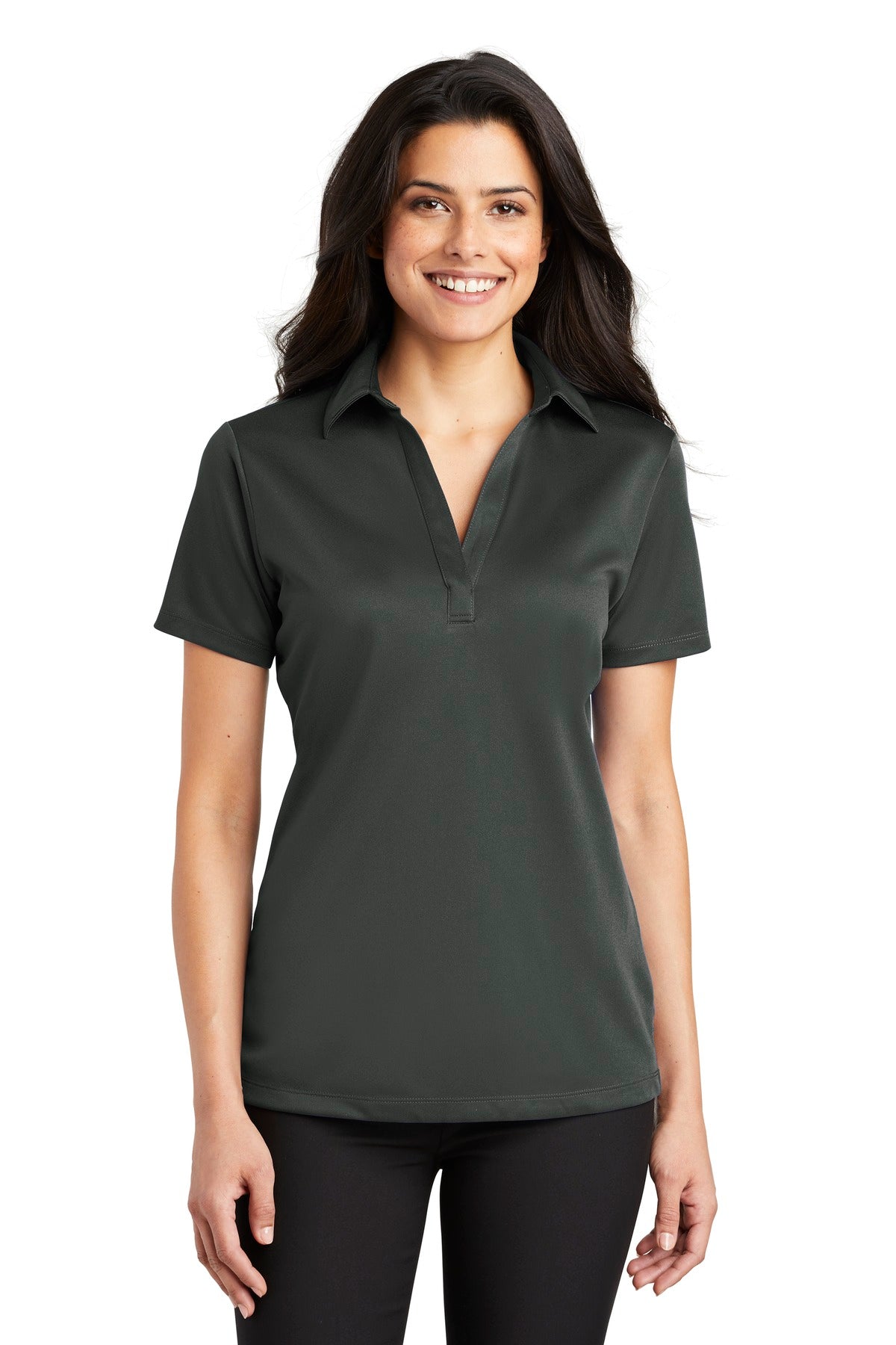 Port Authority Women's Silk Touch Performance Polo - Steel Grey