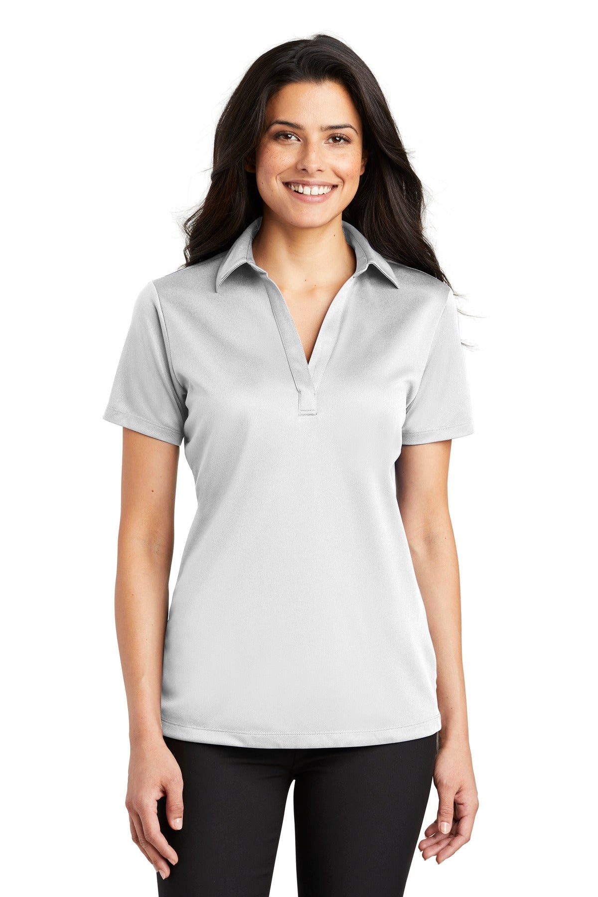 Port Authority Women's Silk Touch Performance Polo - White
