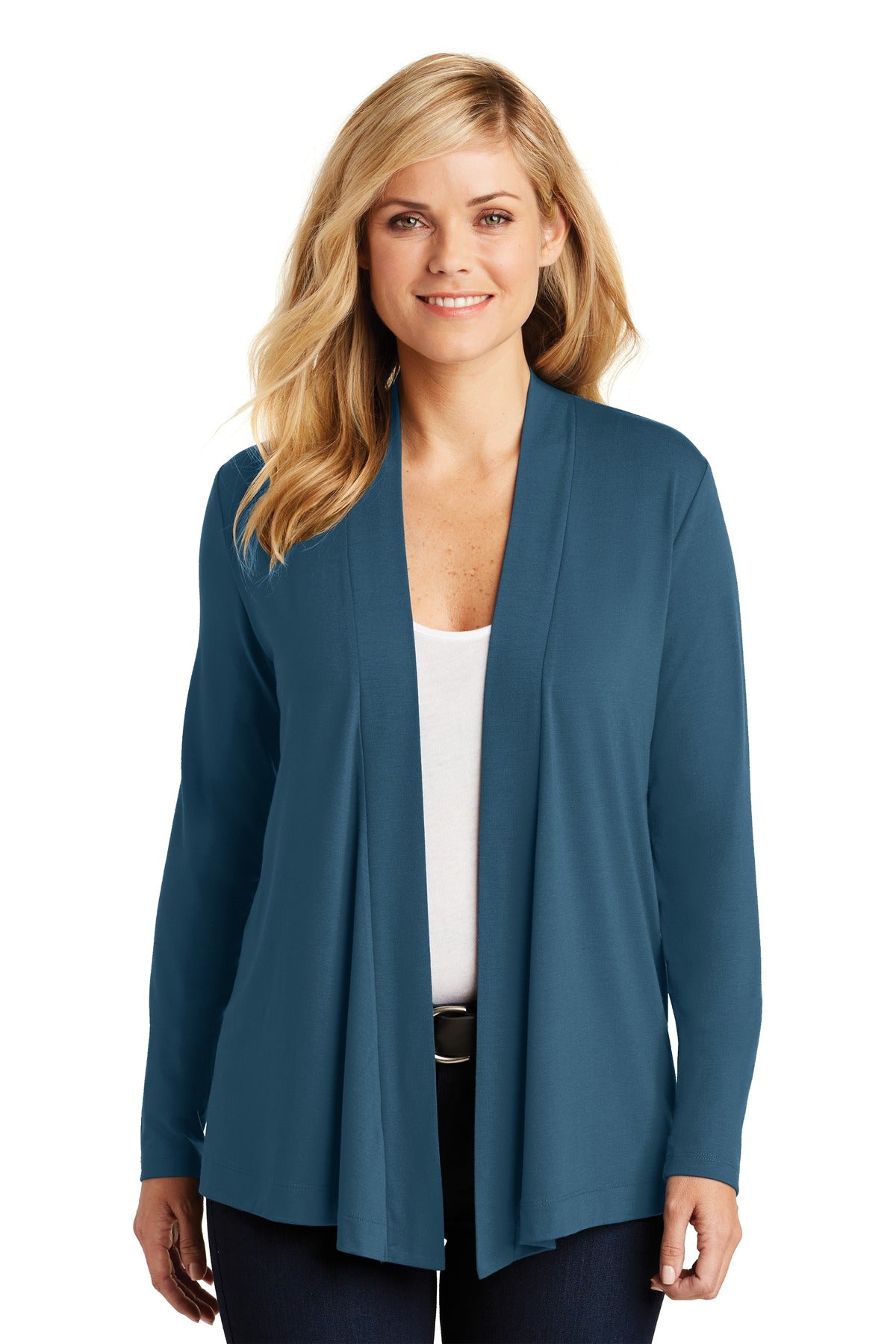 Port Authority Women's Concept Open Cardigan - Dusty Blue