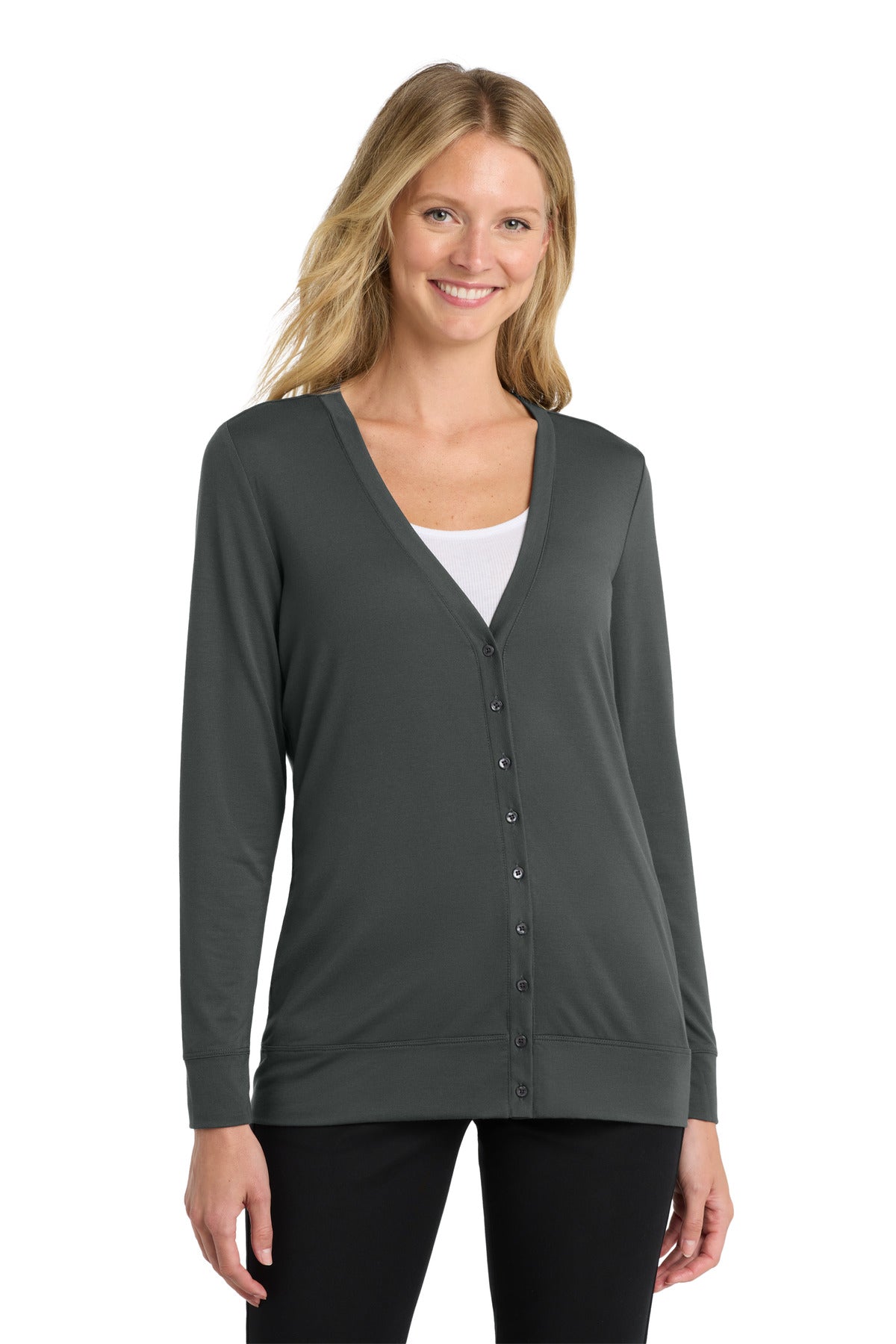 Port Authority Women's Concept Cardigan - Grey Smoke