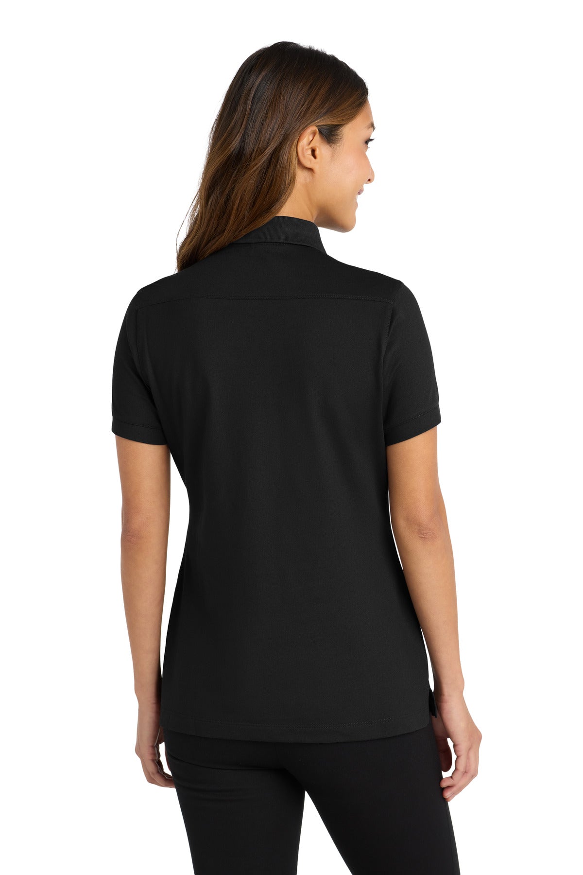 Port Authority Women's Stretch Pique Polo - Black