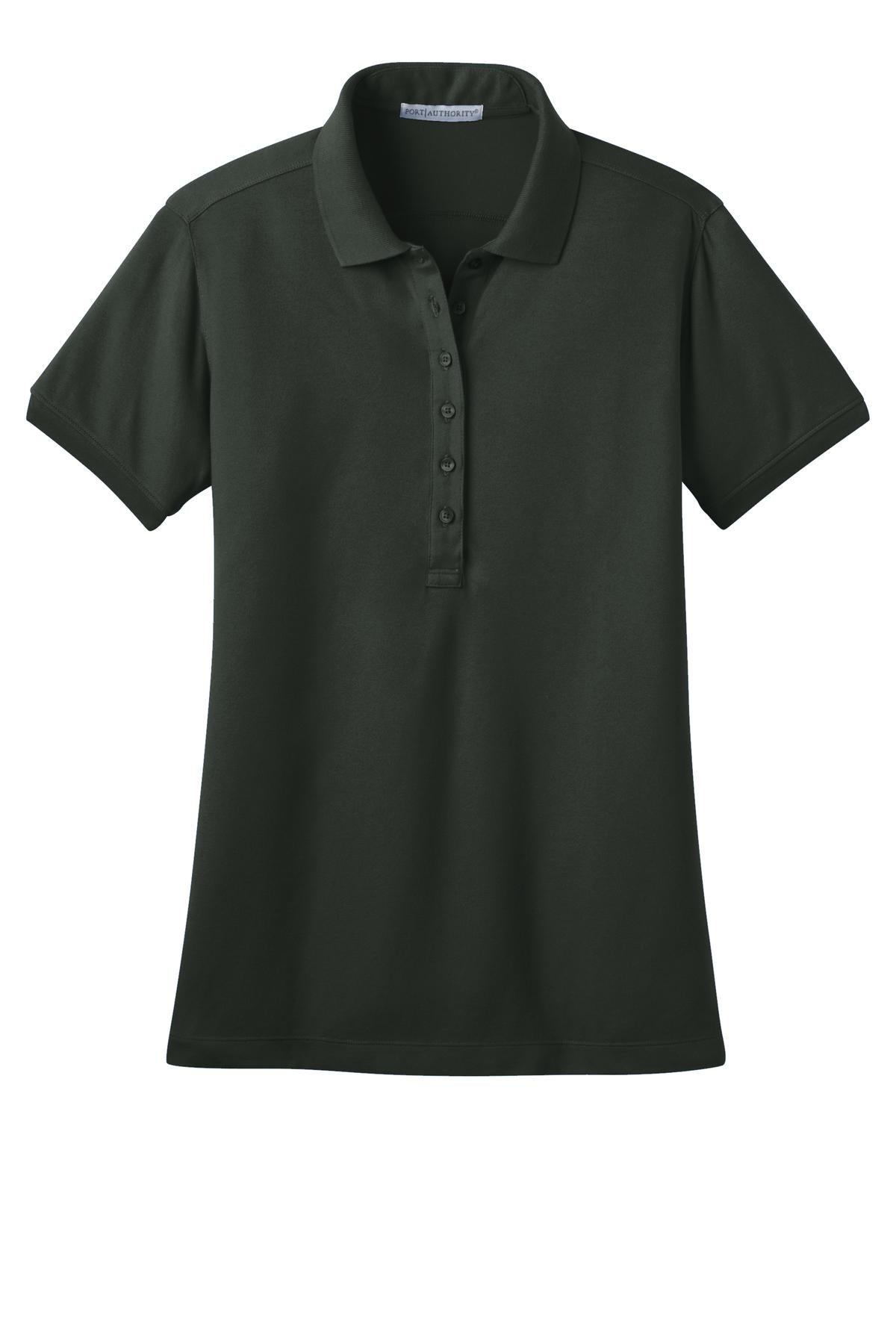Port Authority Women's Stretch Pique Polo - Grey Smoke