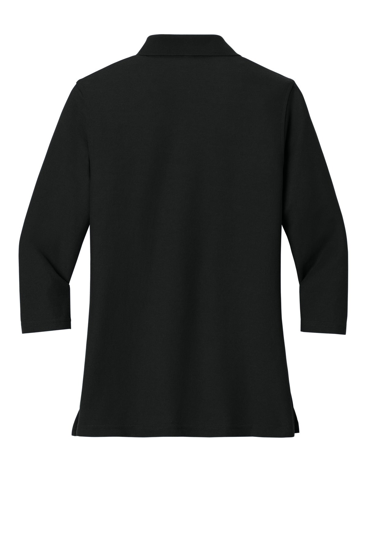 Port Authority Women's Silk Touch 3/4-Sleeve Polo - Black
