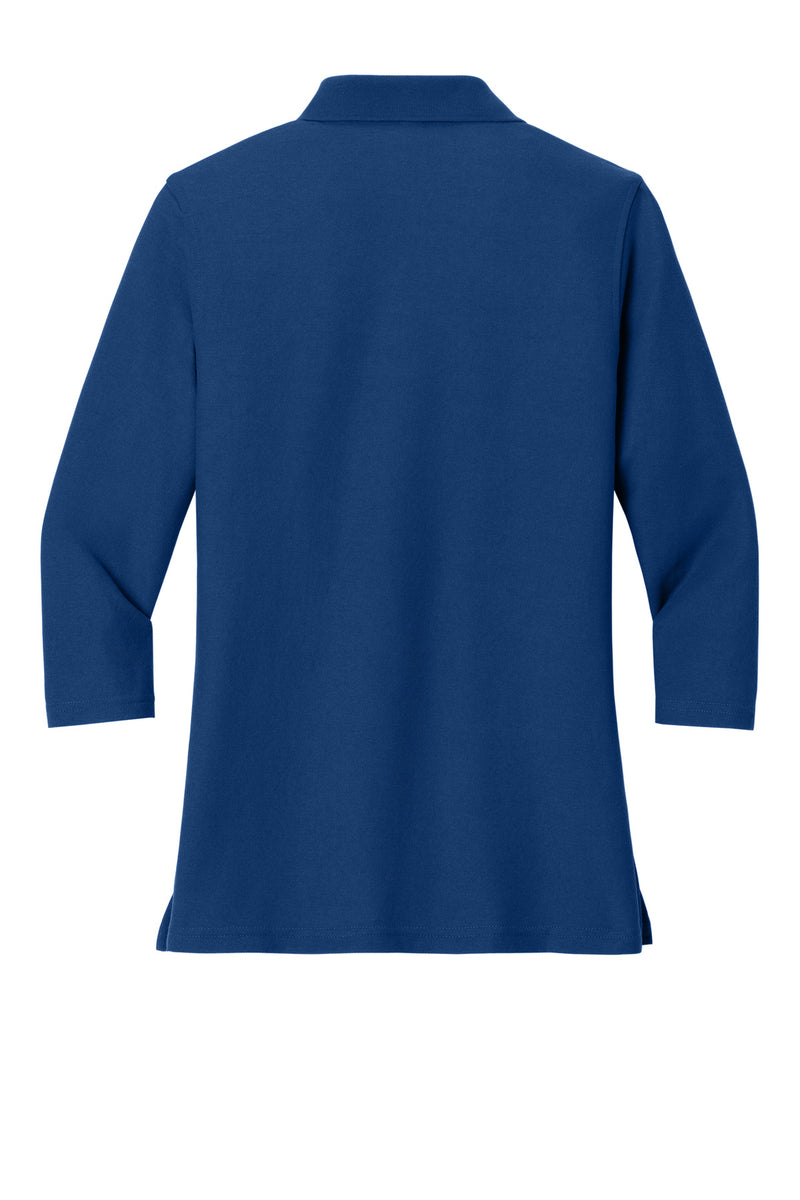 Port Authority Women's Silk Touch 3/4-Sleeve Polo - Royal