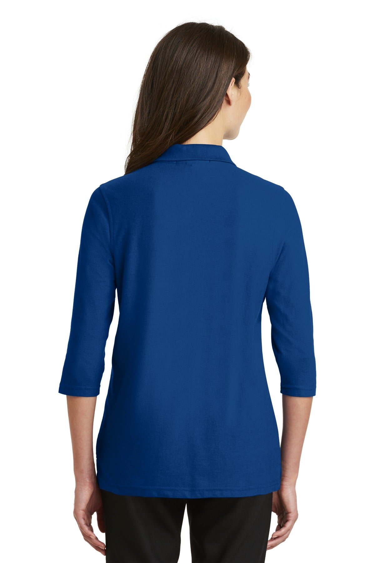 Port Authority Women's Silk Touch 3/4-Sleeve Polo - Royal