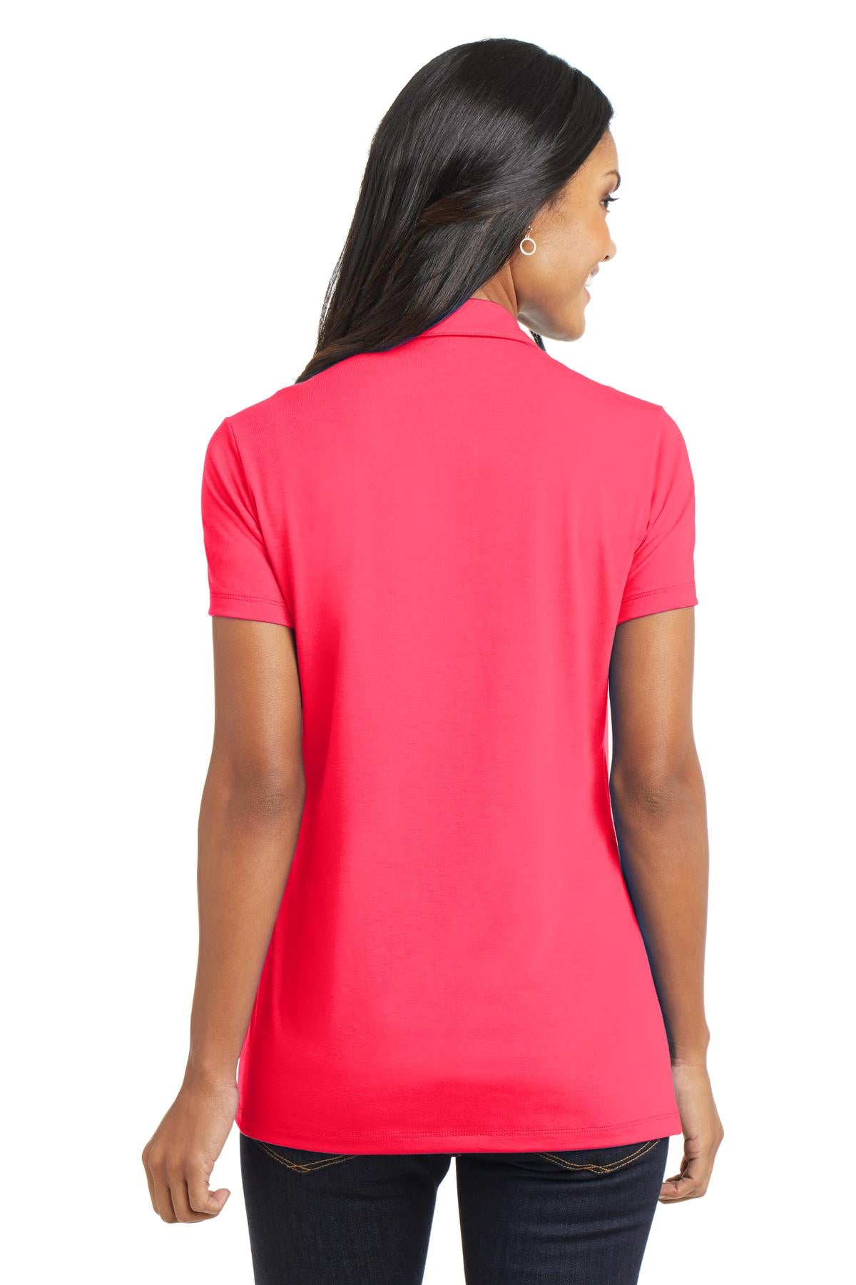 Port Authority Women's Cotton Touch Performance Polo - Hot Coral