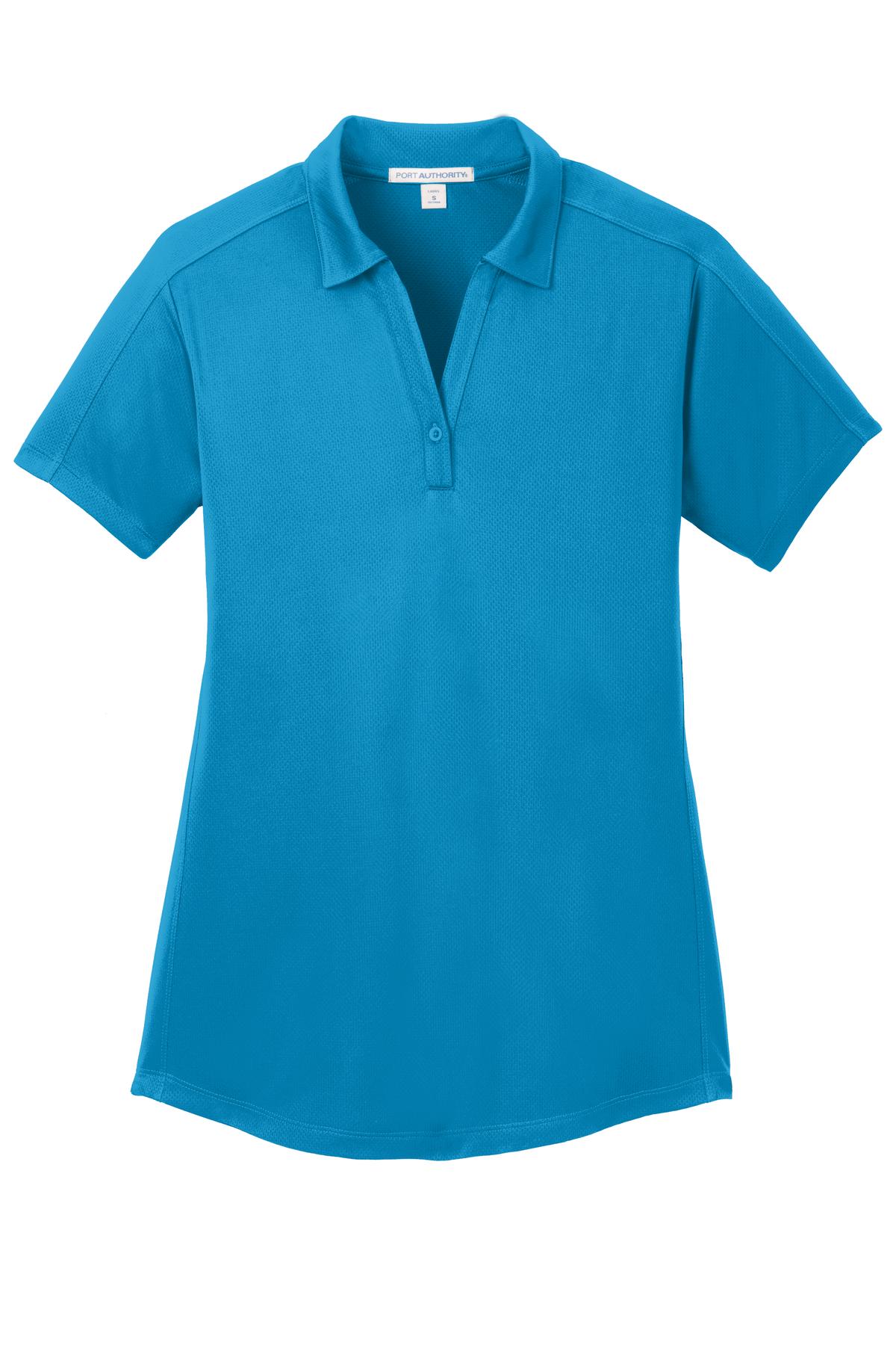 Port Authority Women's Diamond Jacquard Polo - Blue Wake