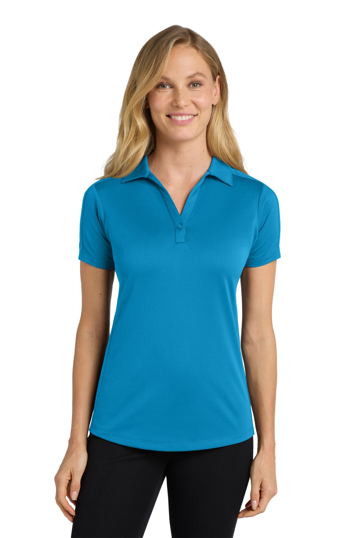 Port Authority Women's Diamond Jacquard Polo - Blue Wake